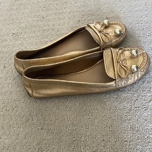 Kate Spade gold driving shoes